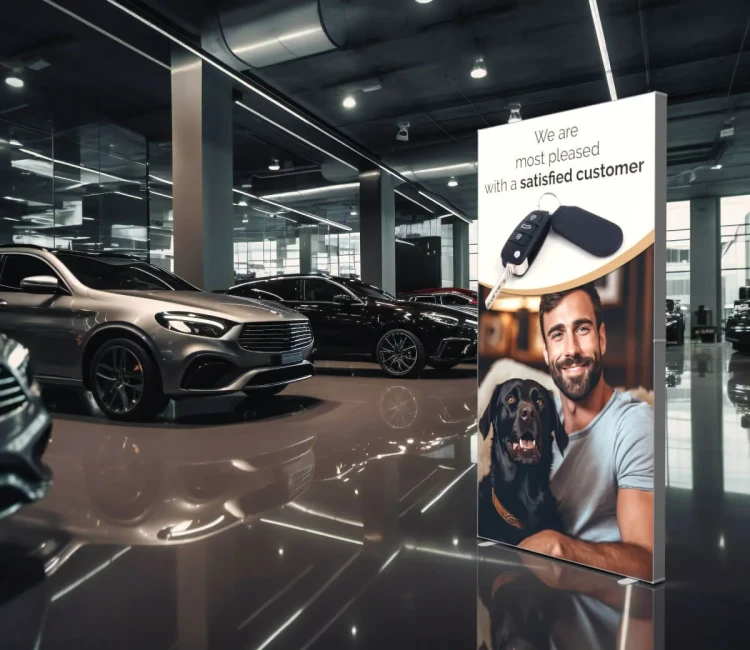 caja iluminada de doble cara