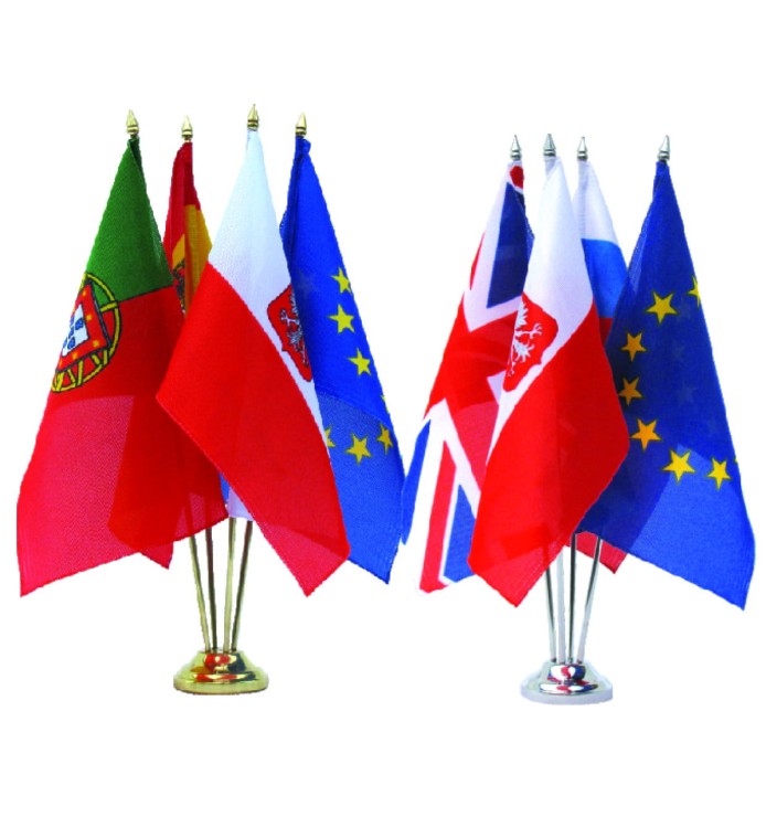 Stojaczek na proporczyk pięcioramienny srebrny