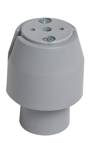 Głowica szara do masztów z aluminium